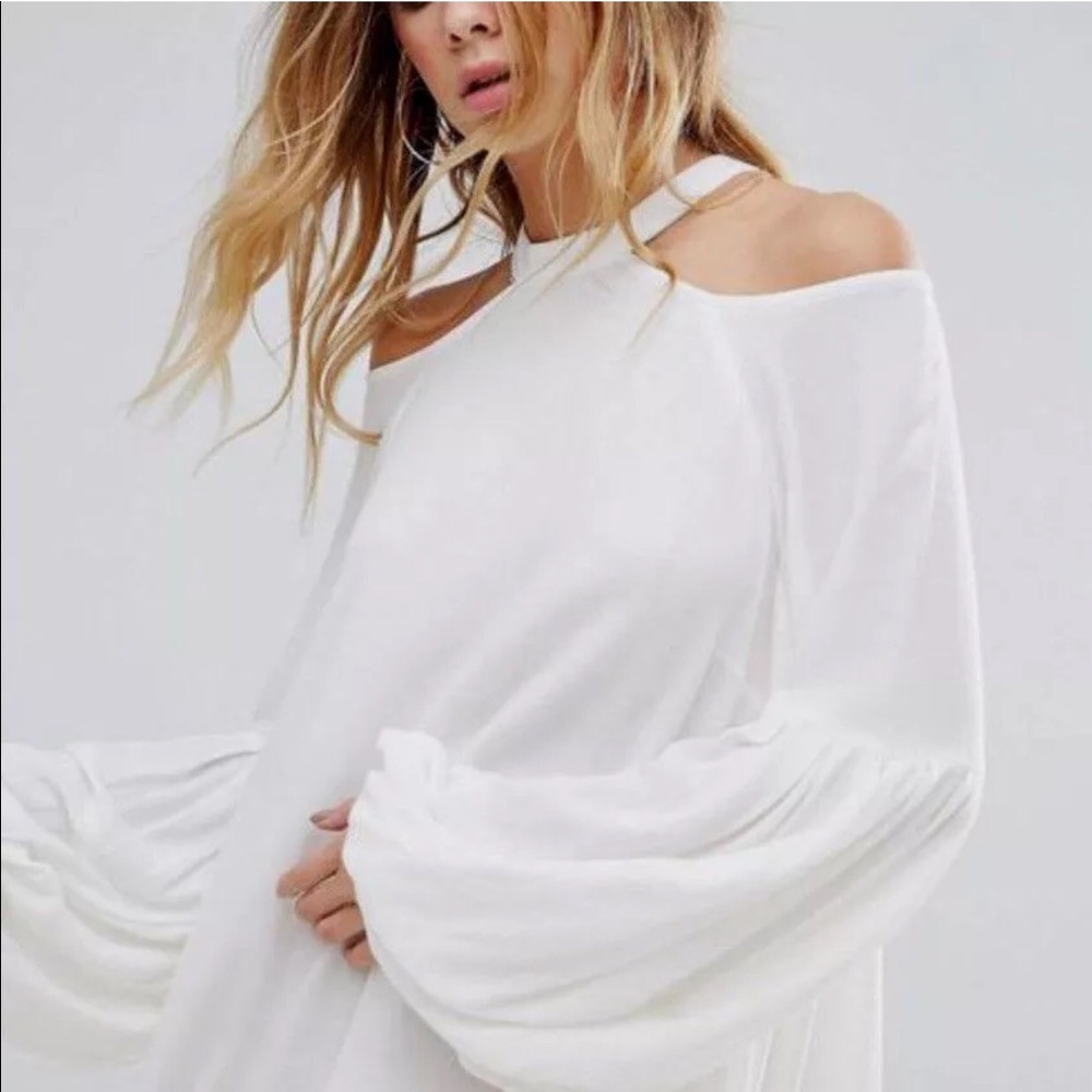 Free People Drift Away Cold-Shoulder Mini Dress